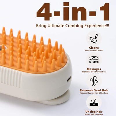 Rechargeable Cat Steam Brush