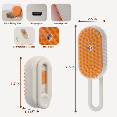 Rechargeable Cat Steam Brush